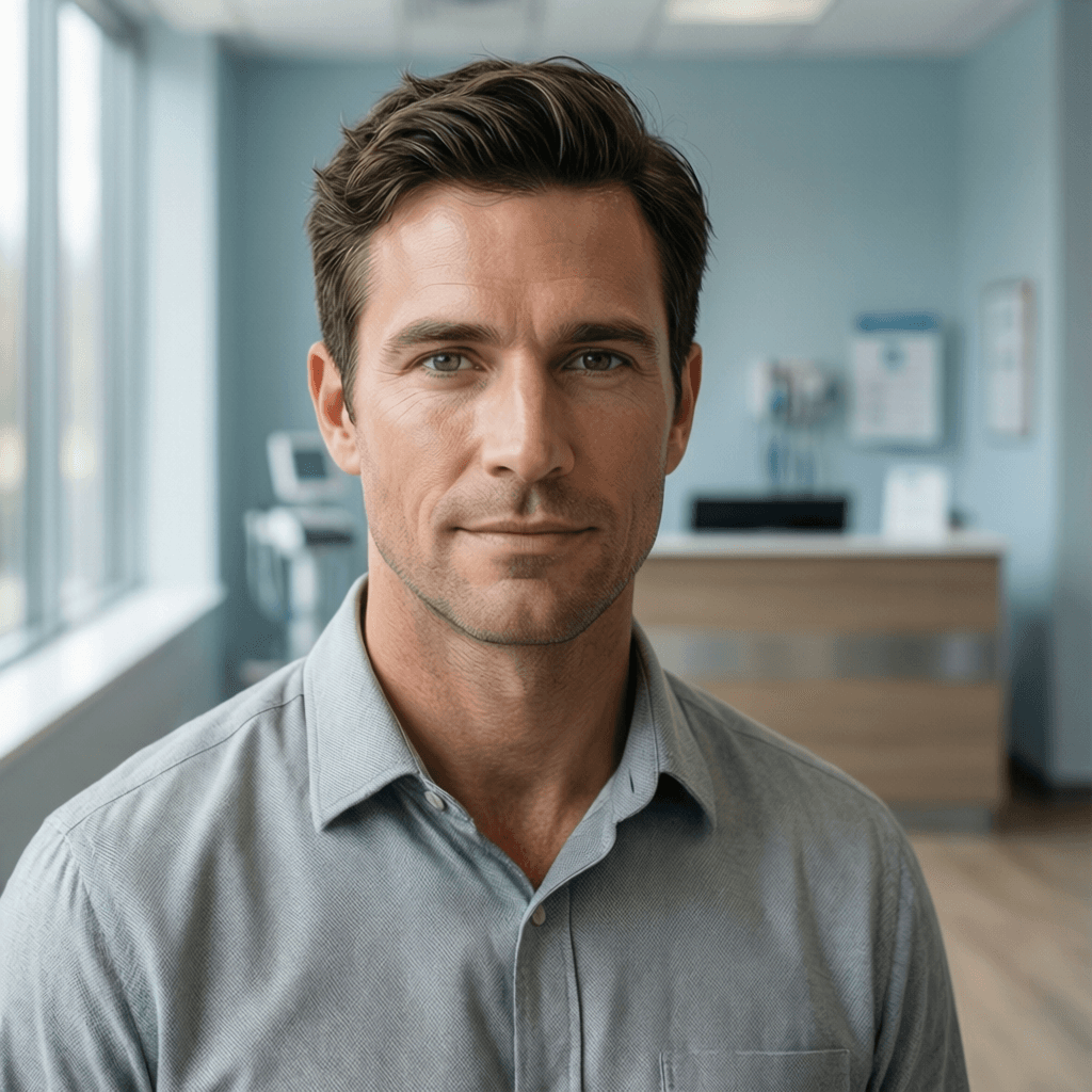 How Much Does a Hair Transplant Cost in the US? Case Study: Benjamin, 38 How Much Does a Hair Transplant Cost in the US? Case Study: Benjamin, 38 portrait showing a realistic patient consultation example