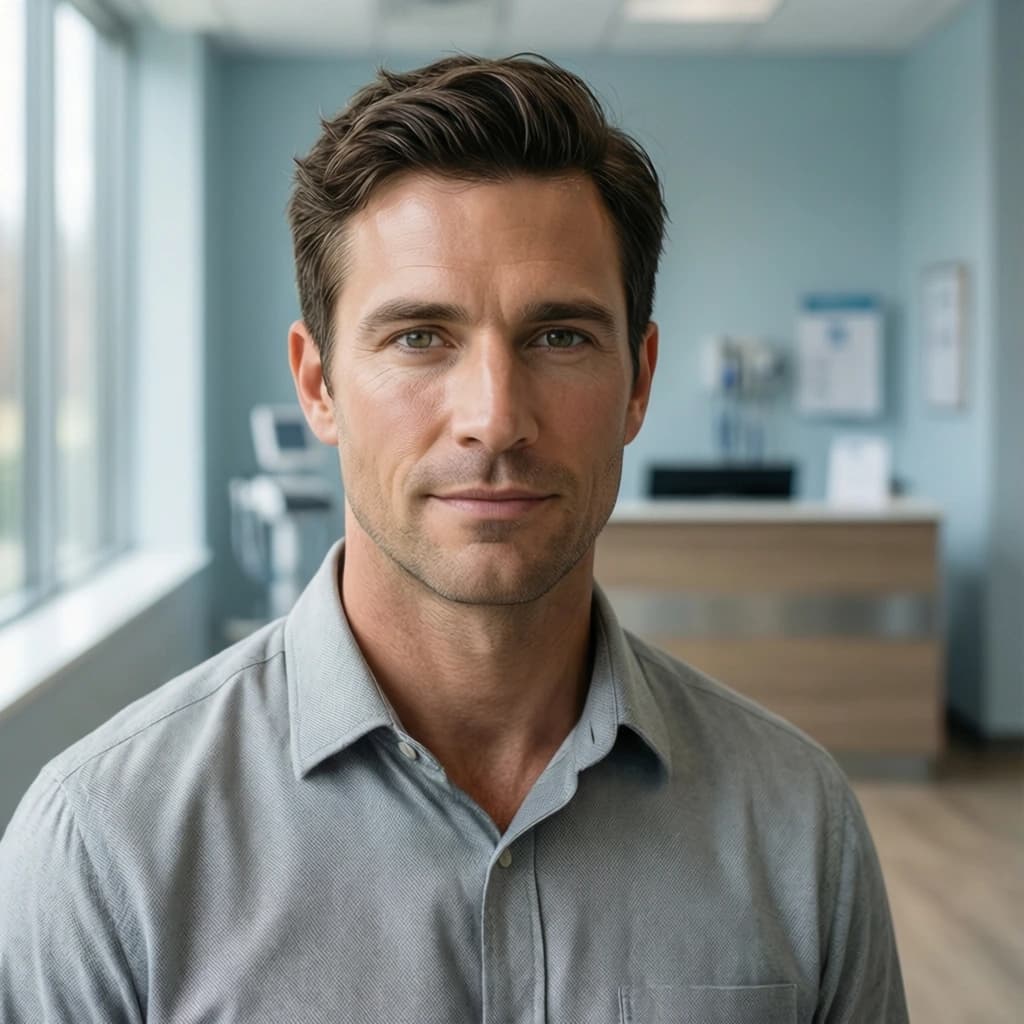 How Much Does a Hair Transplant Cost in the US? Case Study: Benjamin, 38 How Much Does a Hair Transplant Cost in the US? Case Study: Benjamin, 38 portrait showing a realistic patient consultation example