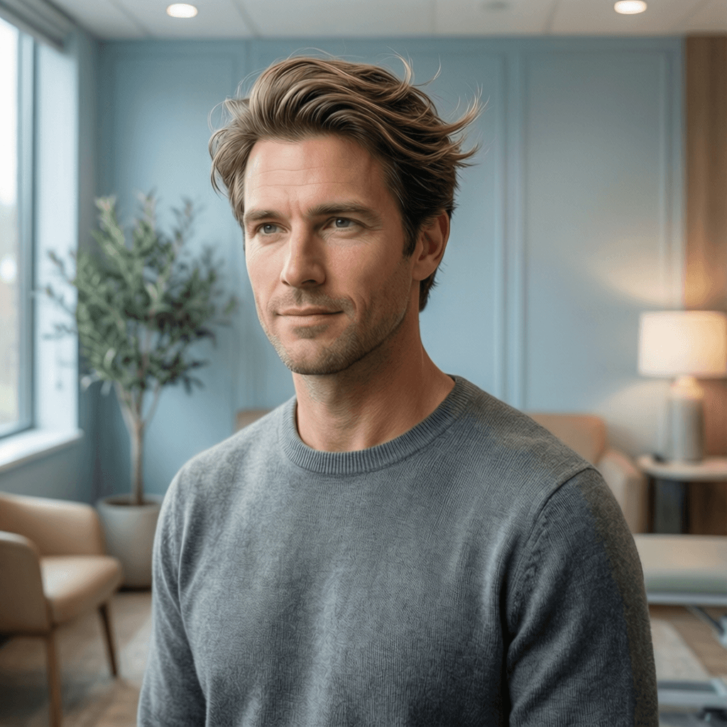 How Much Does FUE Hair Transplant Cost? Case Study: Anthony, 35 How Much Does FUE Hair Transplant Cost? Case Study: Anthony, 35 portrait showing a realistic patient consultation example