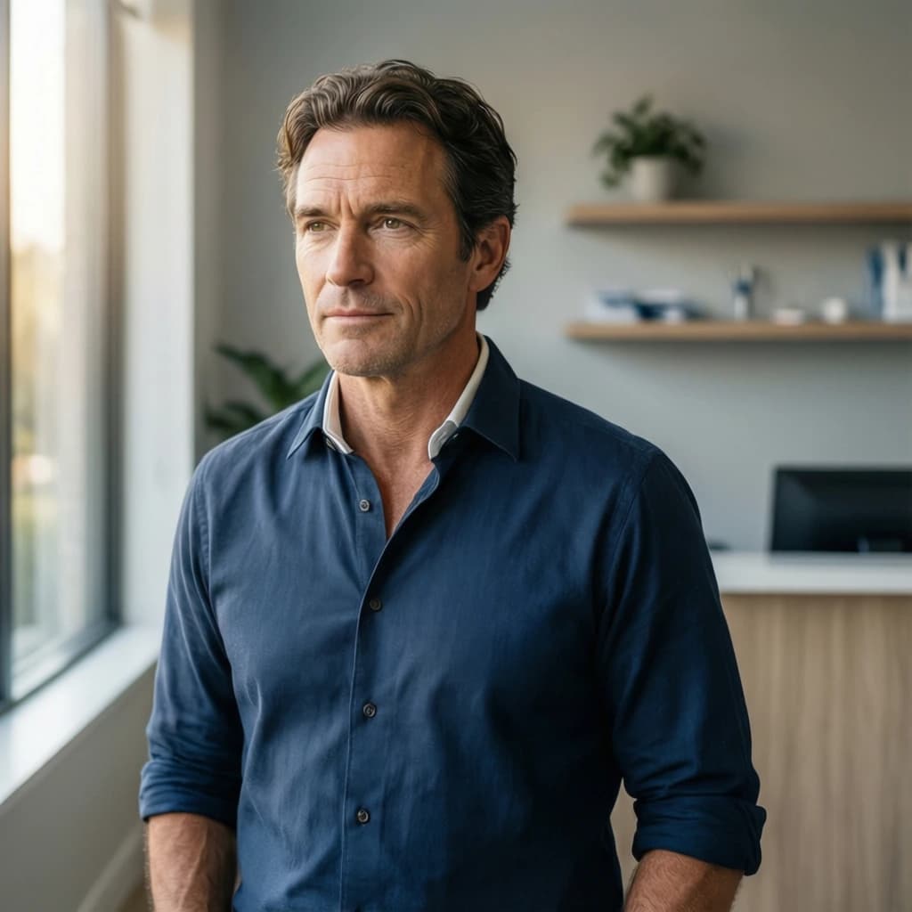 How Much Does It Cost for Bosley Hair Transplant? Case Study: Isaac, 47 How Much Does It Cost for Bosley Hair Transplant? Case Study: Isaac, 47 portrait showing a realistic patient consultation example