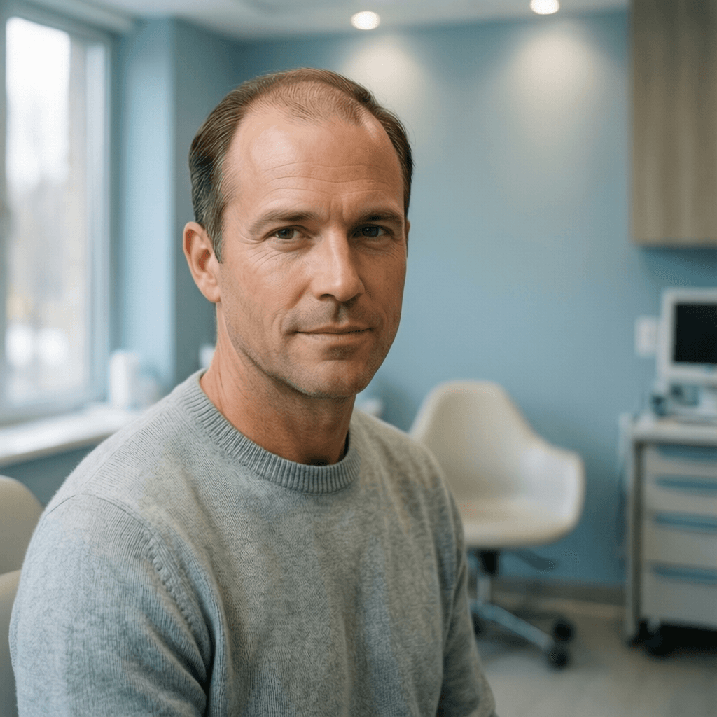 What Does a Hair Transplant Cost? Case Study: Ethan, 39 What Does a Hair Transplant Cost? Case Study: Ethan, 39 portrait showing a realistic patient consultation example