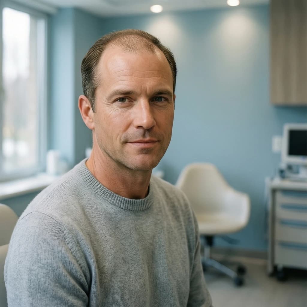 What Does a Hair Transplant Cost? Case Study: Ethan, 39 What Does a Hair Transplant Cost? Case Study: Ethan, 39 portrait showing a realistic patient consultation example